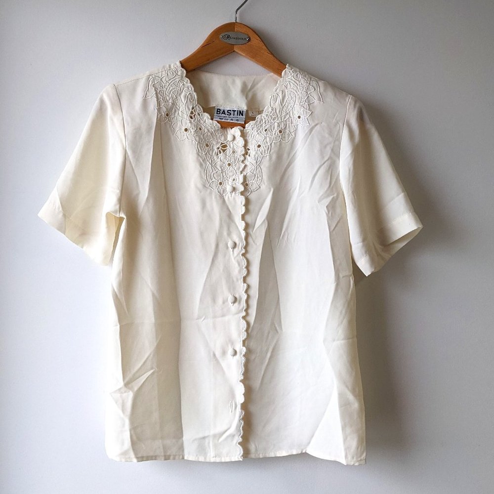 Vintage 60s White Blouse